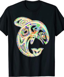 Native American Totem ORCA Killer Whale Pop Art 4 - Faun T-Shirt