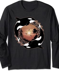 Cute orca Twin Orcas Long Sleeve T-Shirt