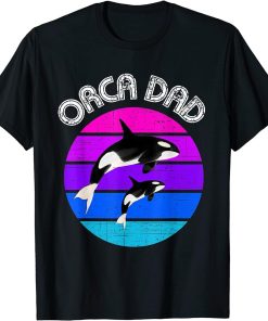 80s Orca Dad Retro Vintage Sunset T-Shirt